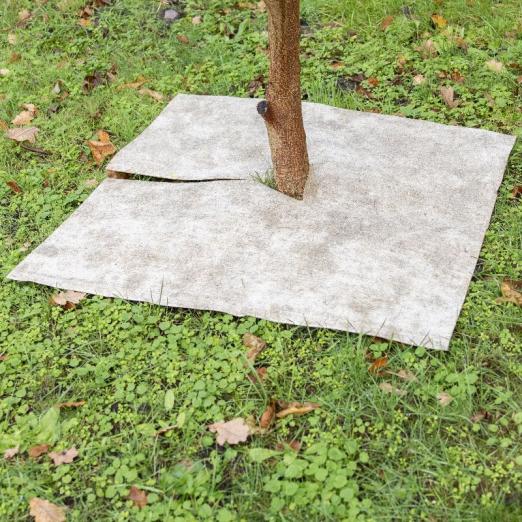 Baumscheibenabdeckung<br>aus Hanf<br>gummiert