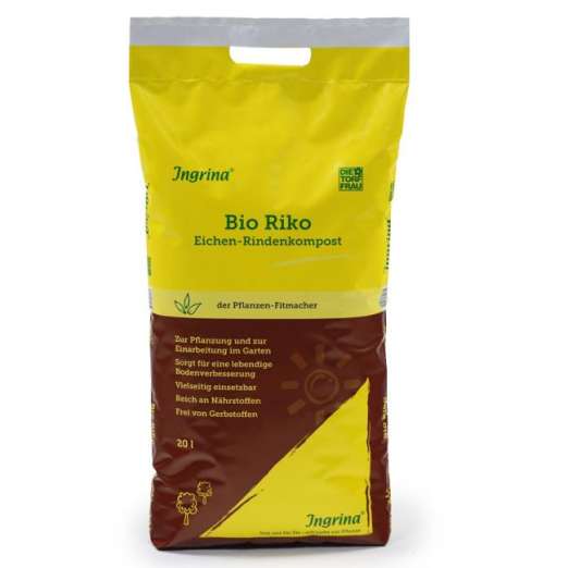 Bio Riko Eichenrindenkompost mit organischem Dünger 40 l